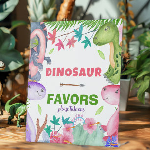 Signe De Table Faveurs de fête d'anniversaire 1 an dinosaure fill