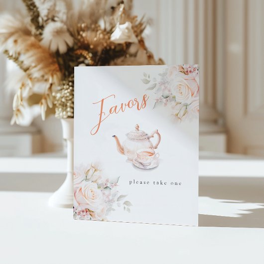 Signe De Table Faveurs de fête de thé de mariage Pastel Nlooms