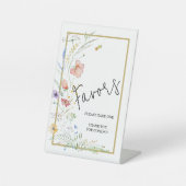 Signe De Table Faveurs de Fête des mariées fleur sauvage (Recto)