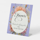 Signe De Table Faveurs de fleurs sauvages - Bleu ciel (Recto)