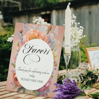 Signe De Table Faveurs de fleurs sauvages - Or rose