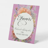 Signe De Table Faveurs de fleurs sauvages - Rose rose (Recto)