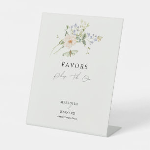 Signe De Table Faveurs de mariage aux fleurs sauvages rustiques v