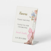 Signe De Table Faveurs de Mariage Boots and Bubbly (Recto)