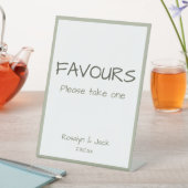Signe De Table Faveurs de mariage écriture manuscrite casual vert (In SItu)