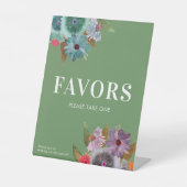 Signe De Table Faveurs de mariage Fleur sauvage vert S'il vous pl (Recto)