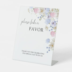Signe De Table Faveurs de mariage Fleurs sauvages rose violet de