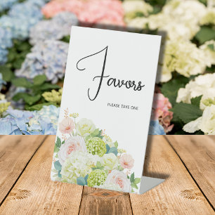 Signe De Table Faveurs de mariage floral aquarelle
