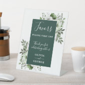 Signe De Table Faveurs de mariage florales élégantes vert émeraud (In SItu)