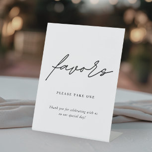 Signe De Table Faveurs de mariage minimalistes