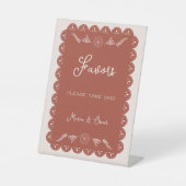Signe De Table Faveurs de mariage prendre un Papel Picado Mexicai (Recto)