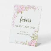 Signe De Table Faveurs de mariage rose rose saumonée (Recto)