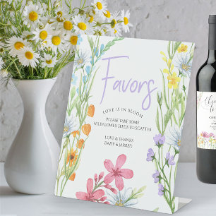 Signe De Table Faveurs de Prairie de Fleurs Sauvages "L'amour est
