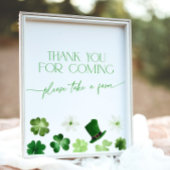 Signe De Table Faveurs de remerciement pour la Saint-Patrick