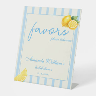 Signe De Table Faveurs de salle pour mariage avec rayures de citr