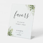 Signe De Table Faveurs de table de verdure florale moderne (Recto)