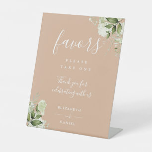 Signe De Table Faveurs de verdure florale si élégante