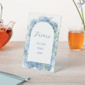 Signe De Table Faveurs d'hortensia bleu (In SItu)