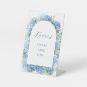 Signe De Table Faveurs d'hortensia bleu (Recto)