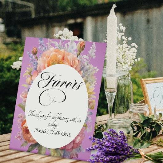 Signe De Table Faveurs Fleurs des champs - Lavande