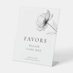 Signe De Table Faveurs florales minimalistes et élégantes