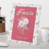 Signe De Table Faveurs florales roses et vertes à la fraise Prene (In SItu)