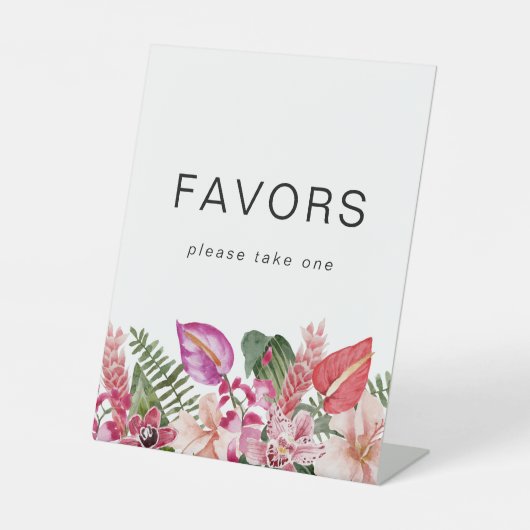 Signe De Table Faveurs florales tropicales (Recto)