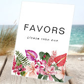 Signe De Table Faveurs florales tropicales