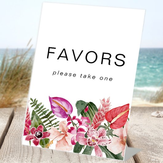 Signe De Table Faveurs florales tropicales