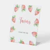 Signe De Table Faveurs Fraise (Recto)