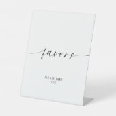 Signe De Table Faveurs minimalistes modernes (Recto)