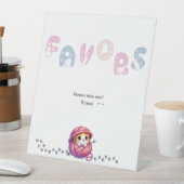 Signe De Table Faveurs pour le 1er anniversaire de chat mignon (In SItu)