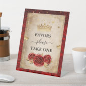 Signe De Table Faveurs S'Il Vous Plaît Prendre Une Roses Rouge Co (In SItu)