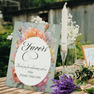 Signe De Table Faveurs Wildflowers - Sauge
