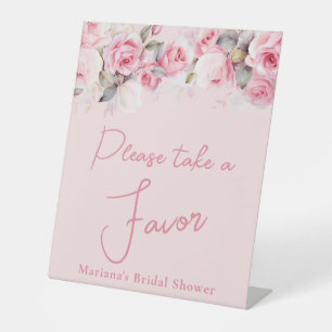 Signe De Table Favor de Fête de Mariage Fleurs de Roses Roses Ros