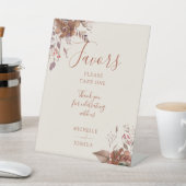 Signe De Table Favoris de script élégant floral rustique d'automn (In SItu)