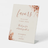 Signe De Table Favoris de script floral rustique d'automne (Recto)