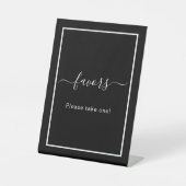 Signe De Table Favorise la fête blanche noire (Recto)