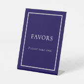 Signe De Table Favorise la fête bleue blanche (Recto)