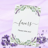 Signe De Table Favoriser la partie lavande violet fleurs eucalypt