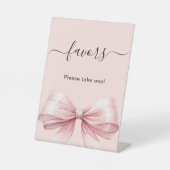 Signe De Table Favoriser le nœud papillon rose (Recto)