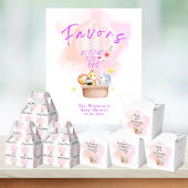 Signe De Table Favoriser le Safari animal bébé en ballon rose à a