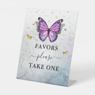 Signe De Table Favoriser S'Il Vous Plaît Prendre Un Papillon Or e