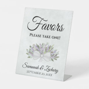 Signe De Table Favoriser un seul Eucalyptus & Lavender Mariage