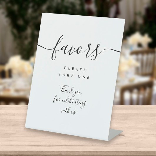 Signe De Table Favors Black And White Modern Script Table