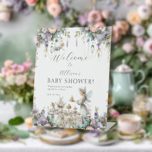 Signe De Table Fée Enchantée Tea Party Floral Baby Girl Douche