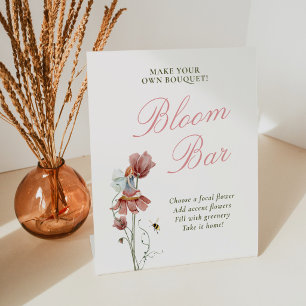 Signe De Table Fée Première Florale Vintage Fête d'Anniversaire B