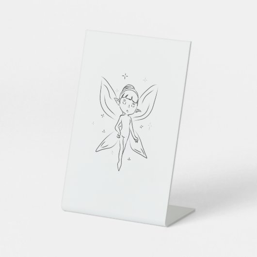 Signe De Table Fée simple pour bureau (Recto)