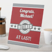 Signe De Table Félicitations à la retraite ! fête personnalisée (In SItu)