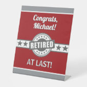 Signe De Table Félicitations à la retraite ! fête personnalisée (Recto)